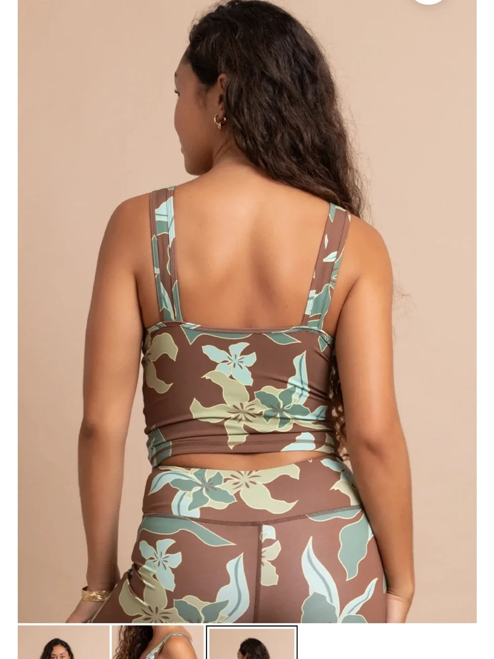 NWT Fighting Eel Tankini TOP RUMI - SUEDE STAR FLOWER medium